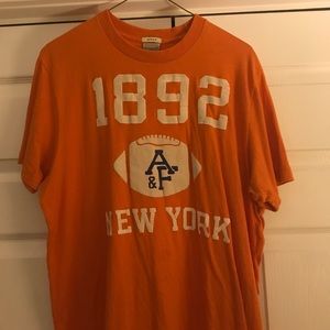 Abercrombie and Fitch T-Shirt  Large Orange/Blue